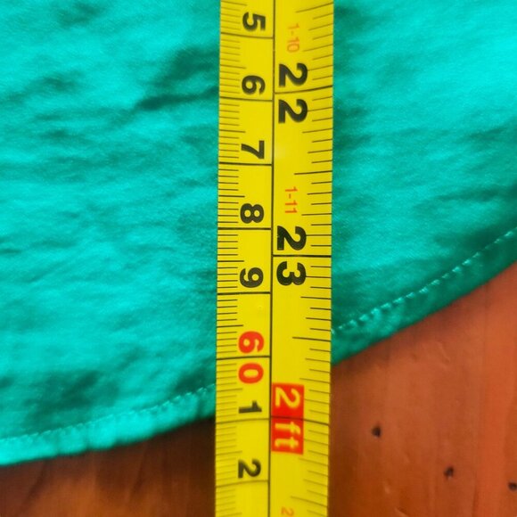 Rachel Zoe Emerald Green Ruffled Cap Sleeves, V-Neck & Shoulder Rouching - Sz XS - Picture 9 of 9